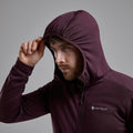 Dark Garnet Montane Men's Protium Hooded Fleece Jacket Model 3