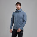 Stone Blue Montane Men's Protium Hooded Fleece Jacket Model Front