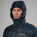 Eclipse Blue Montane Men's Prism Hooded Insulated Jacket Model 6