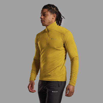 Ginkgo Gold Montane Men's Protium Lite Pull On Fleece Front