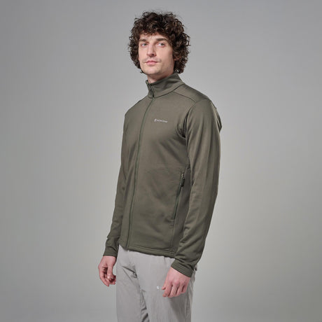 Moss Montane Men's Protium Fleece Jacket Front MPRMJMOS