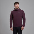 Dark Garnet Montane Men's Protium XT Hooded Fleece Jacket Model Front