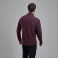 Dark Garnet Montane Men's Protium XT Fleece Jacket Model Back