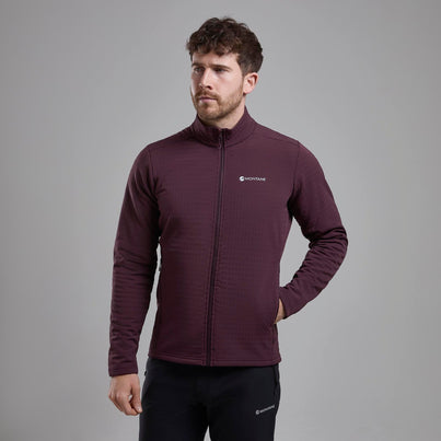 Dark Garnet Montane Men's Protium XT Fleece Jacket Front
