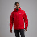 Adrenaline Red Montane Men's Spirit Lite Waterproof Jacket Model Front