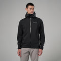 Black Montane Men's Vortic Waterproof Jacket Model Front
