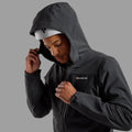 Black Montane Men's Windjammer XPD Hooded Softshell Jacket Model 3