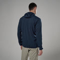 Eclipse Blue Montane Men's Zepher Hooded Fleece Jacket Model Back MZEPHECL
