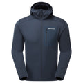 Eclipse Blue Montane Men's Zepher Hooded Fleece Jacket Front MZEPHECL