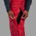 Adrenaline Red Montane Apex 8000 Down Salopettes Model 6